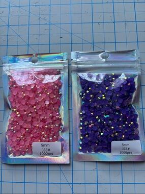 Wholesale Pink 5mm Rhinestone Gems - 1000pcs
